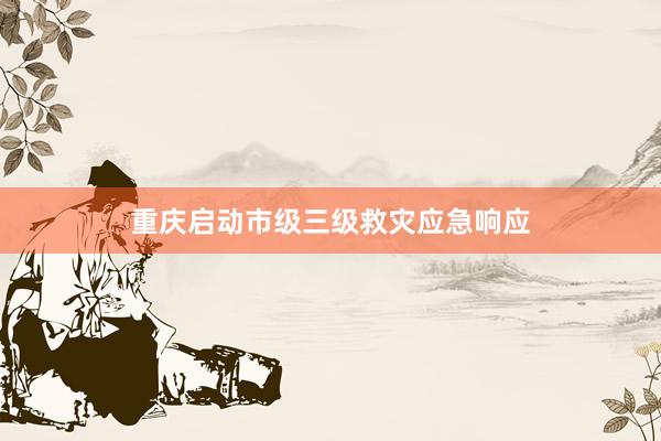 重庆启动市级三级救灾应急响应