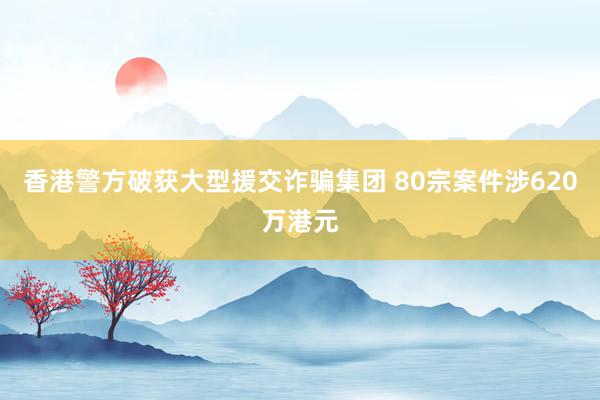 香港警方破获大型援交诈骗集团 80宗案件涉620万港元